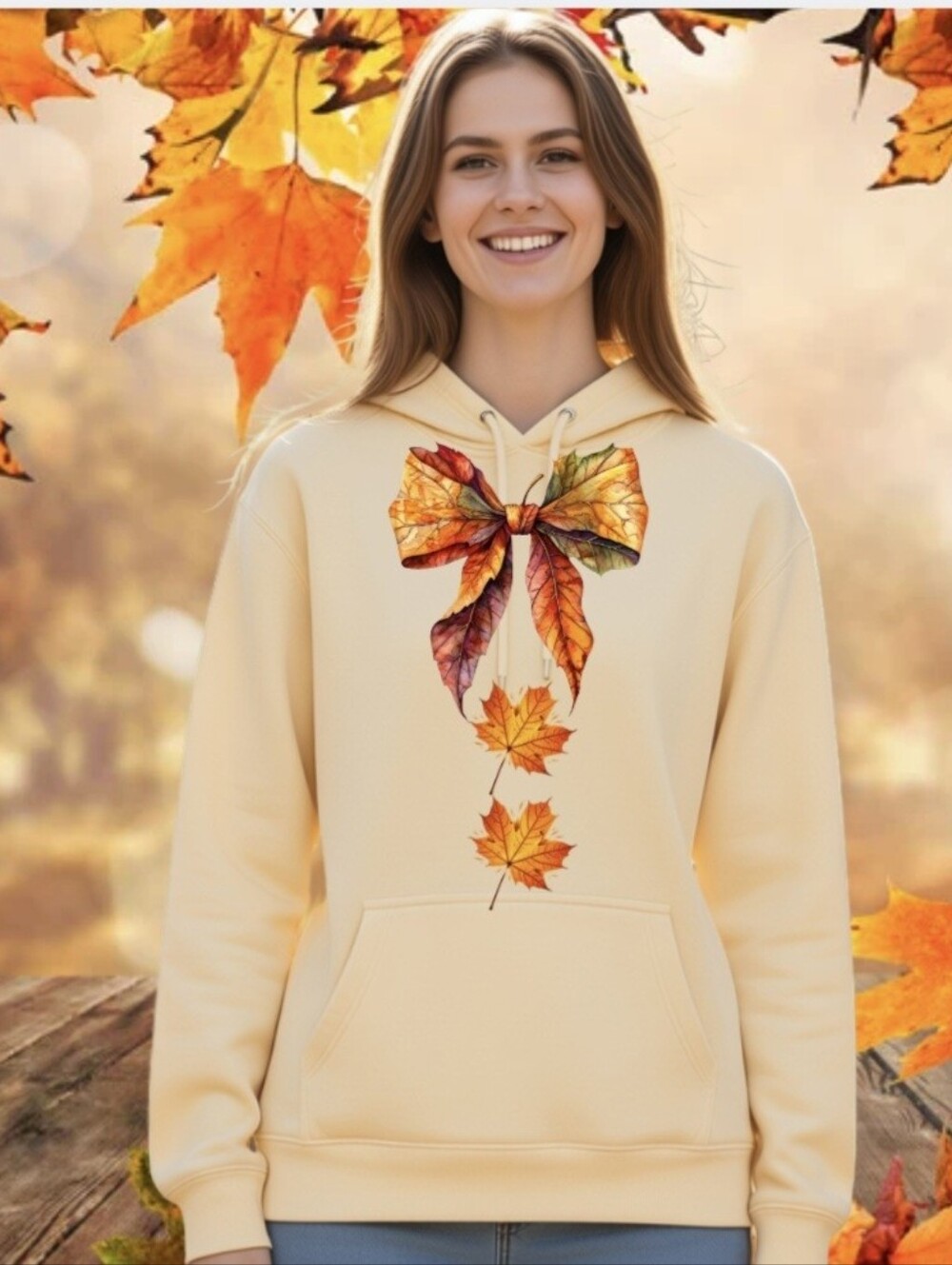 AD Golden Girl — Premium Custom Autumn Bow Hoodie Sweatshirt (Limited Edition -